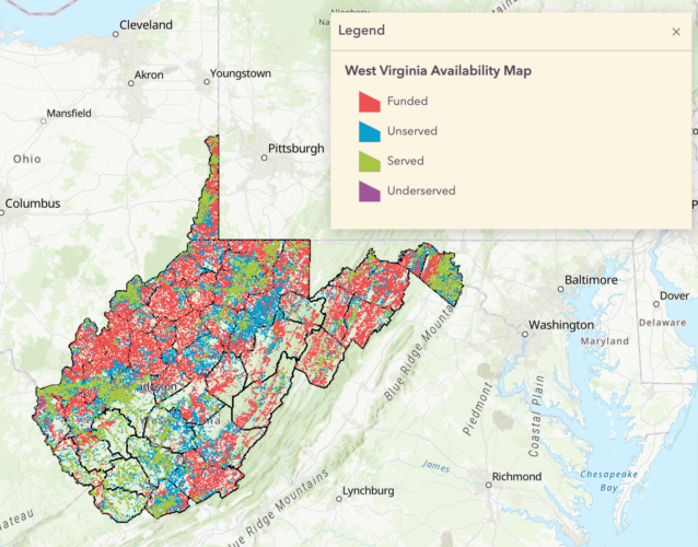 West Virginia’s Federal Broadband Grant Proposal Will Only Use Half of $1.2 Billion Award